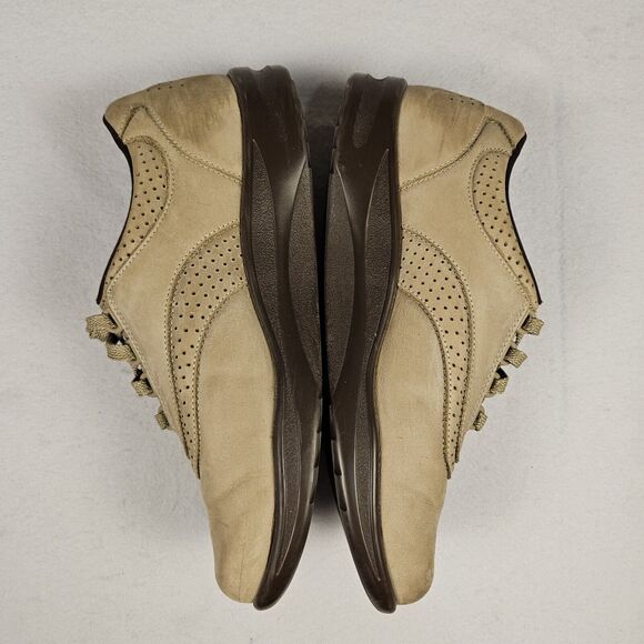 SAS Walk Easy Lace Up Women Walking Shoe SZ 9.5 Sage Suede Leather Arch Support - Picture 8 of 15